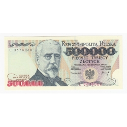 Banknot 500000 zł 1993, seria L, UNC-