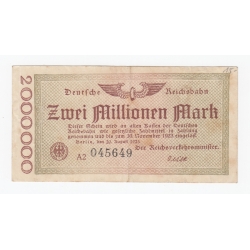 Niemcy, 2 miliony marek 1923, st. 3