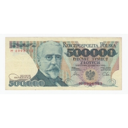 Banknot 500000 zł 1990, seria M, st. 3