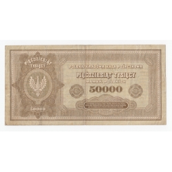 Banknot 50000 marek 1922, seria K, st. 3