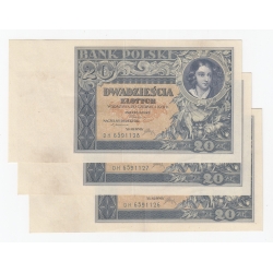 Banknot 20 zł 1931, seria DH, st. 2