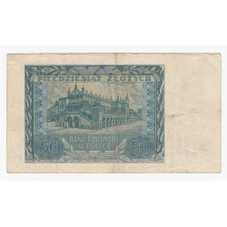 Banknot 50 zł 1940, seria A, st. 3