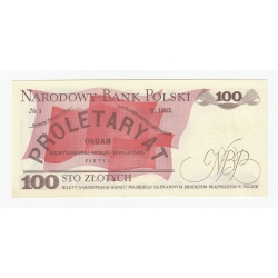 Banknot 100 zł 1988, seria PR, UNC-