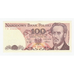 Banknot 100 zł 1988, seria TR, UNC-