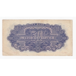 Banknot 50 zł 1944, seria AM (owym), st. 3