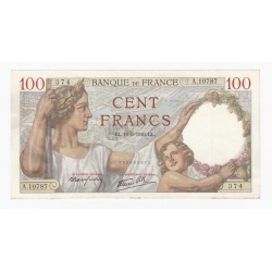 Francja, 100 franków 1940, st. 3+