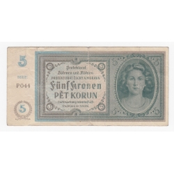 Czechy i Morawy, 5 koron 1940, st. 3