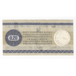 Bon Pewex, 0,20$ 1979, seria IN, st. 3