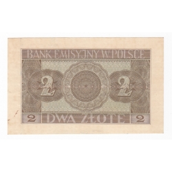 Banknot 2 zł 1940, seria A, st. 2