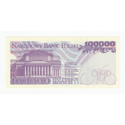 Banknot 100000 zł 1993, seria R, UNC