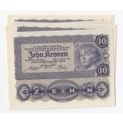 Banknot 10 koron 1922, UNC